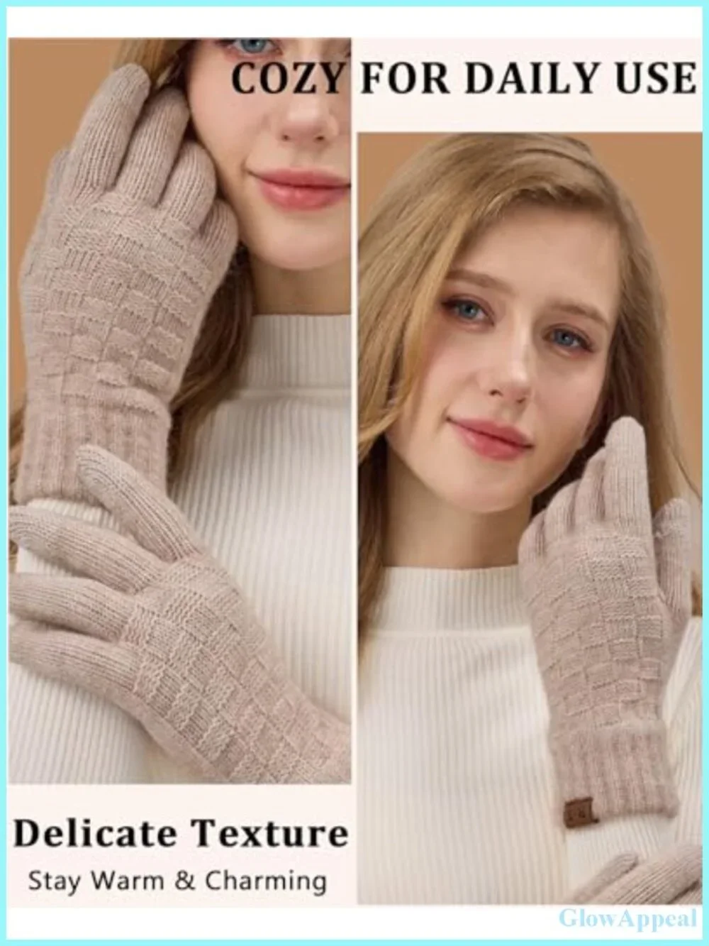Winter Touch Screen Knit Gloves Women Thermal Warm